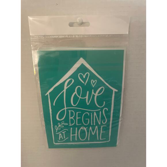 NWT Chalk Couture 5X7  Reusable Transfer‎ " Love Begins At Home" - Picture 4 of 6